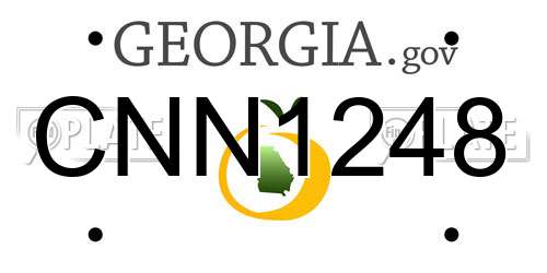 CNN1248 Georgia License Plate