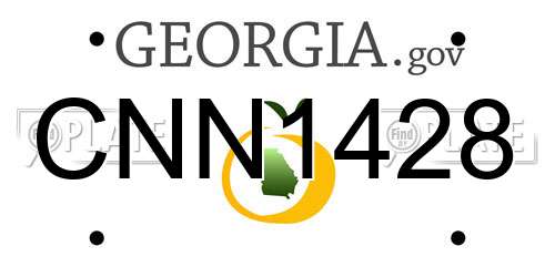 CNN1428 Georgia License Plate