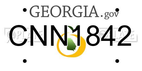CNN1842 Georgia License Plate