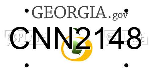 CNN2148 Georgia License Plate