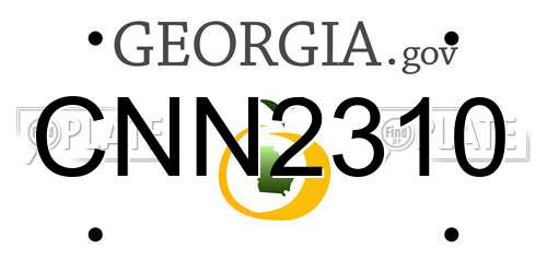 CNN2310 Georgia License Plate