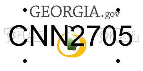 CNN2705 Georgia License Plate