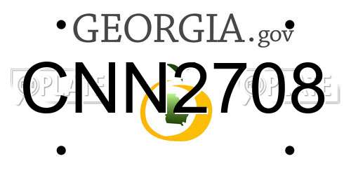 CNN2708 Georgia License Plate
