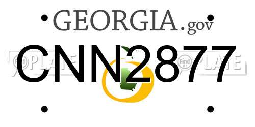 CNN2877 Georgia License Plate