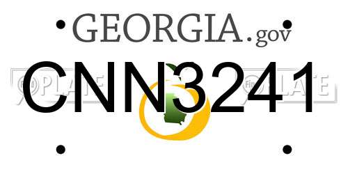 CNN3241 Georgia License Plate