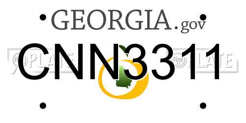 CNN3311 Georgia License Plate
