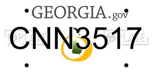 CNN3517 Georgia License Plate