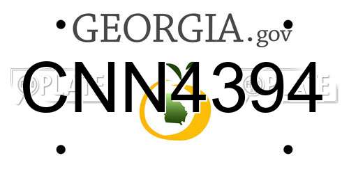 CNN4394 Georgia License Plate