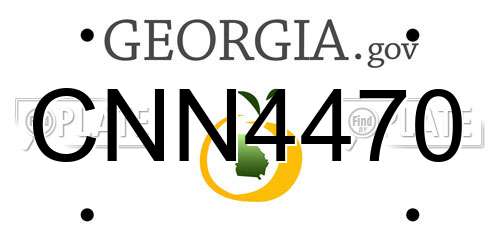 CNN4470 Georgia License Plate