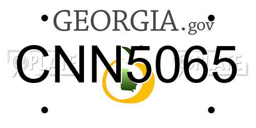 CNN5065 Georgia License Plate