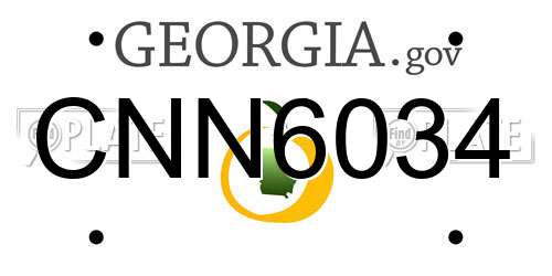 CNN6034 Georgia License Plate
