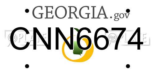 CNN6674 Georgia License Plate