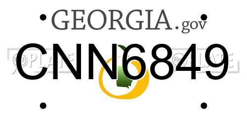 CNN6849 Georgia License Plate