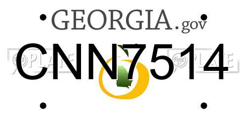 CNN7514 Georgia License Plate
