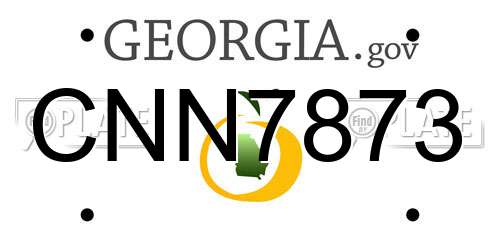 CNN7873 Georgia License Plate