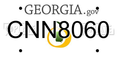 CNN8060 Georgia License Plate