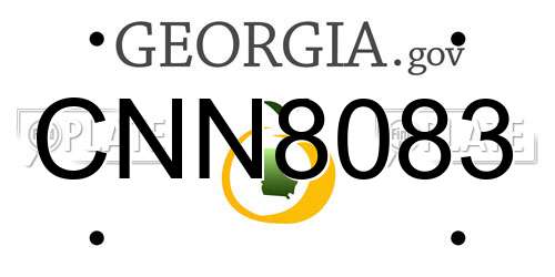 CNN8083 Georgia License Plate