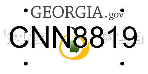 CNN8819 Georgia License Plate