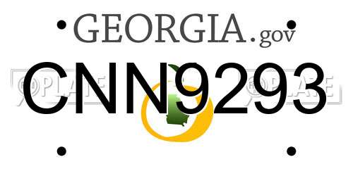 CNN9293 Georgia License Plate