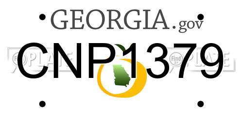 CNP1379 Georgia License Plate