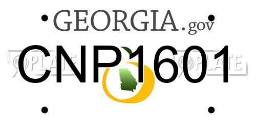 CNP1601 Georgia License Plate