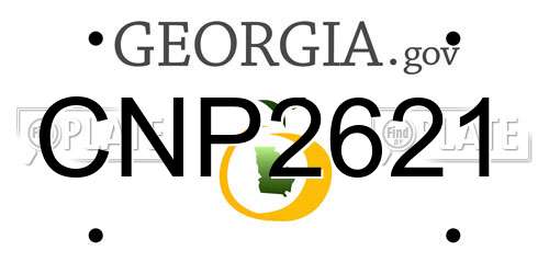 CNP2621 Georgia License Plate
