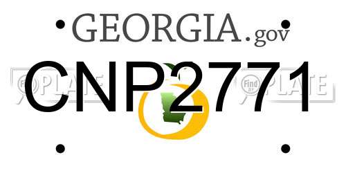 CNP2771 Georgia License Plate