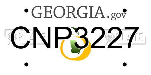 CNP3227 Georgia License Plate