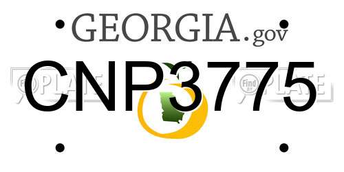 CNP3775 Georgia License Plate