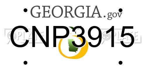 CNP3915 Georgia License Plate