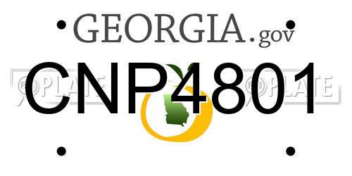 CNP4801 Georgia License Plate