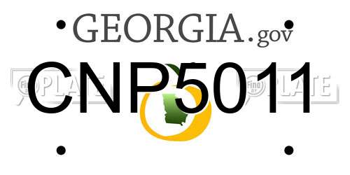 CNP5011 Georgia License Plate