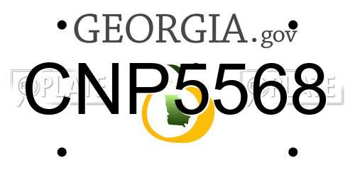 CNP5568 Georgia License Plate