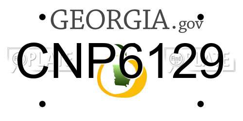 CNP6129 Georgia License Plate