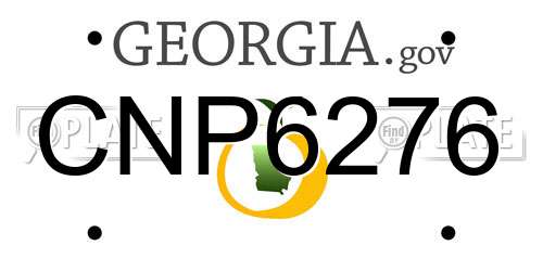 CNP6276 Georgia License Plate