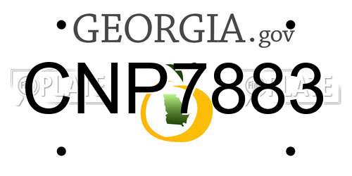 CNP7883 Georgia License Plate