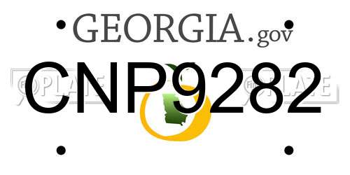 CNP9282 Georgia License Plate