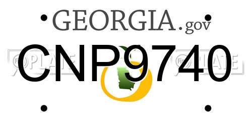 CNP9740 Georgia License Plate