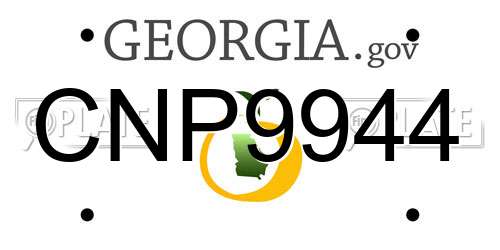 CNP9944 Georgia License Plate