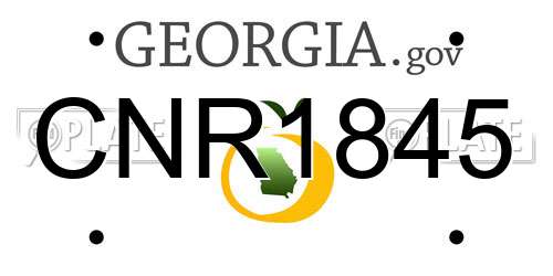 CNR1845 Georgia License Plate