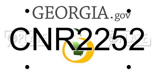 CNR2252 Georgia License Plate