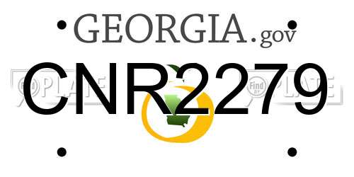 CNR2279 Georgia License Plate