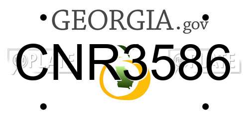 CNR3586 Georgia License Plate