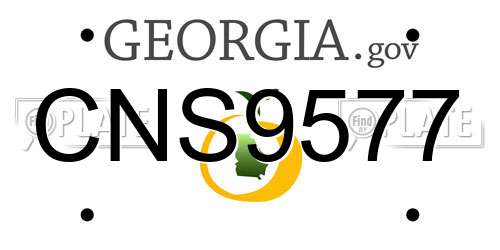 CNS9577 Georgia License Plate