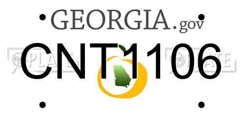 CNT1106 Georgia License Plate