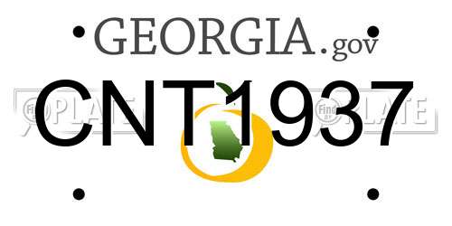 CNT1937 Georgia License Plate