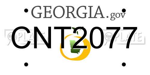 CNT2077 Georgia License Plate