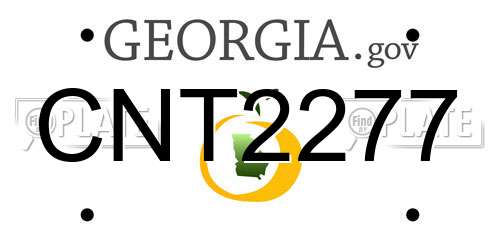 CNT2277 Georgia License Plate