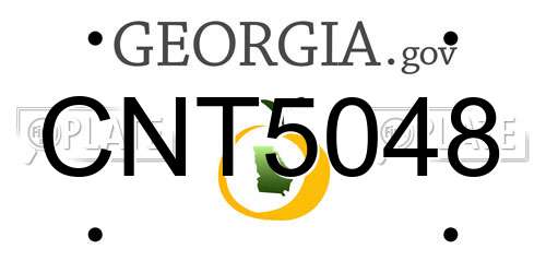 CNT5048 Georgia License Plate