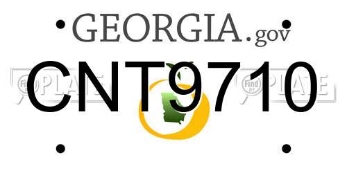 CNT9710 Georgia License Plate